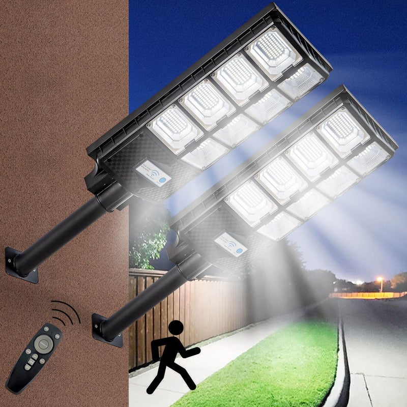 Yointhit Waterproof Solar Lights Outdoor for Patio & Yard, Dusk to Dawn Motion Sensor Security Lighting, High Brightness Solar-Powered Garden Pathway Lamps-2 Pack - Image 1